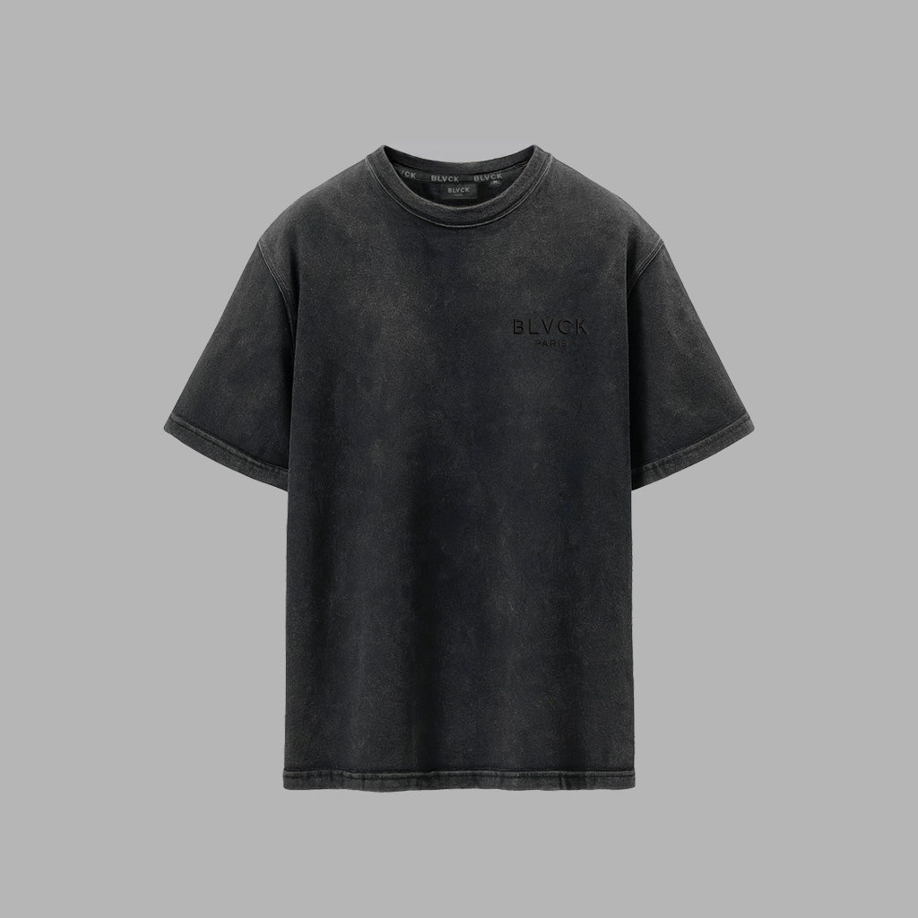 Acid Wash Tee Black
