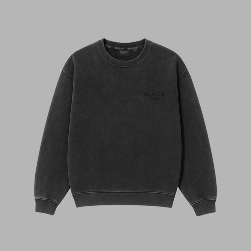 Acid Wash Sweater Black