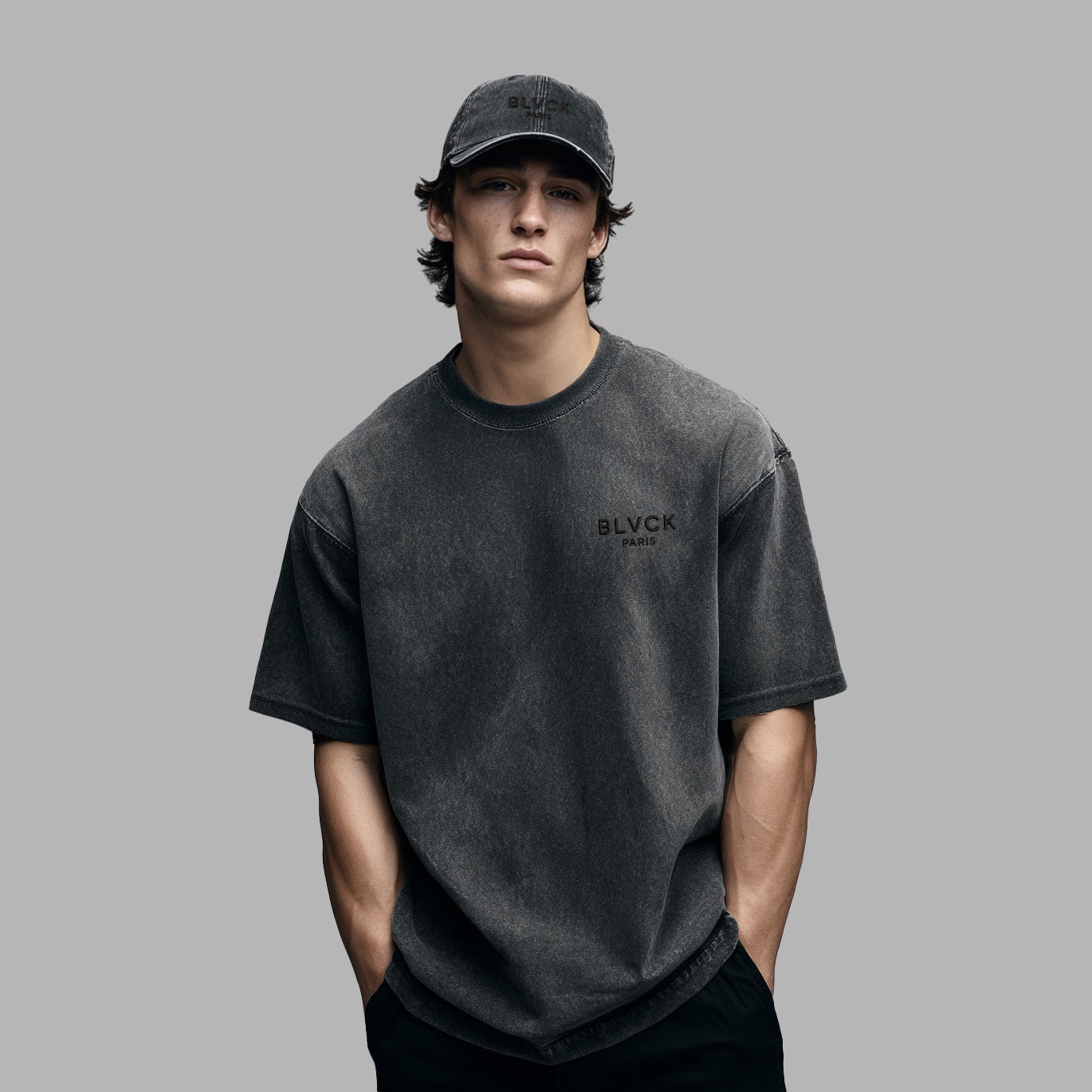 Acid Wash Tee Black - modelo
